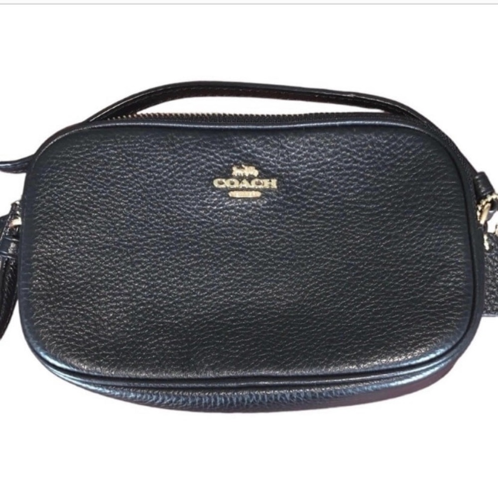 NWOT Coach Black Pebble Leather Crossbody Bag - Picture 5 of 9